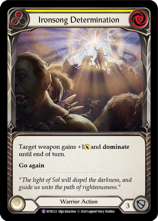 Ironsong Determination [U-WTR122] (Welcome to Rathe Unlimited)  Unlimited Rainbow Foil | Chromatic Games