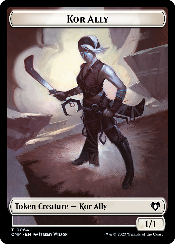 Wall // Kor Ally Double-Sided Token [Commander Masters Tokens] | Chromatic Games