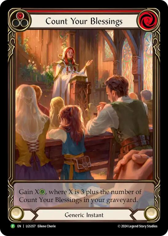 Count Your Blessings (Red) (Rainbow Foil) [LGS357] (Promo)  Rainbow Foil | Chromatic Games