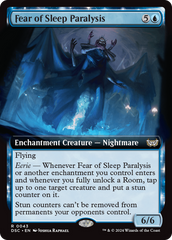 Fear of Sleep Paralysis (Extended Art) [Duskmourn: House of Horror Commander] | Chromatic Games