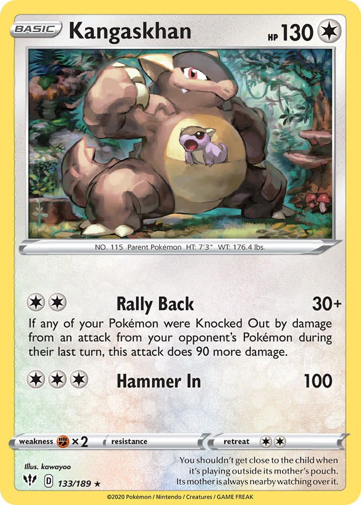 Kangaskhan (133/189) (Theme Deck Exclusive) [Sword & Shield: Darkness Ablaze] | Chromatic Games