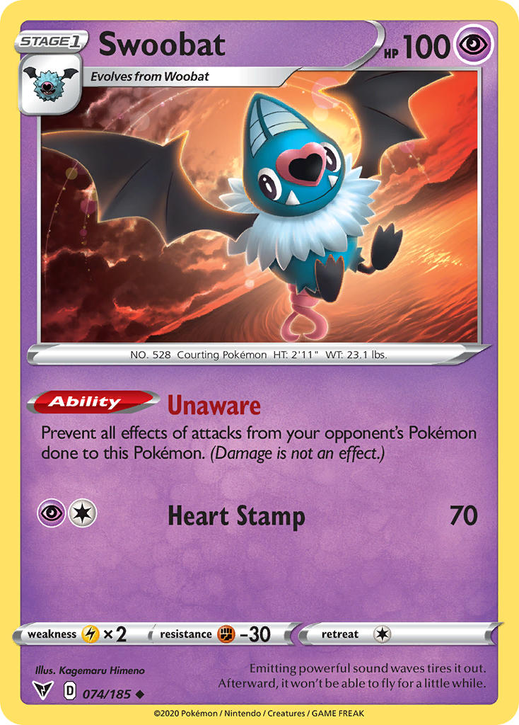 Swoobat (074/185) [Sword & Shield: Vivid Voltage] | Chromatic Games