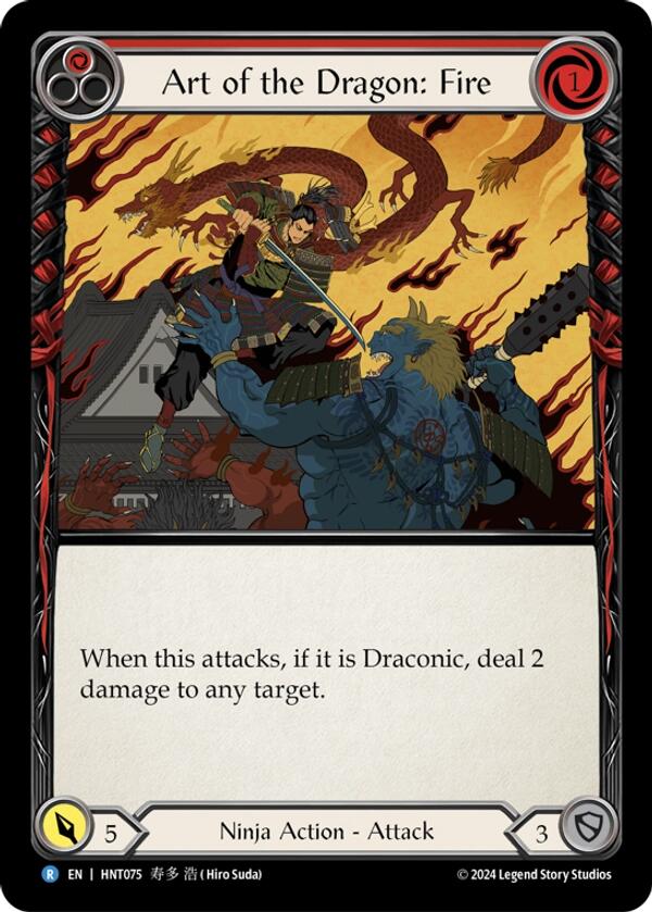 Art of the Dragon: Fire [HNT075] (The Hunted)  Rainbow Foil | Chromatic Games
