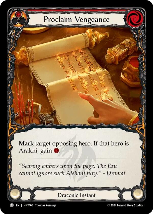 Proclaim Vengeance [HNT165] (The Hunted)  Rainbow Foil | Chromatic Games