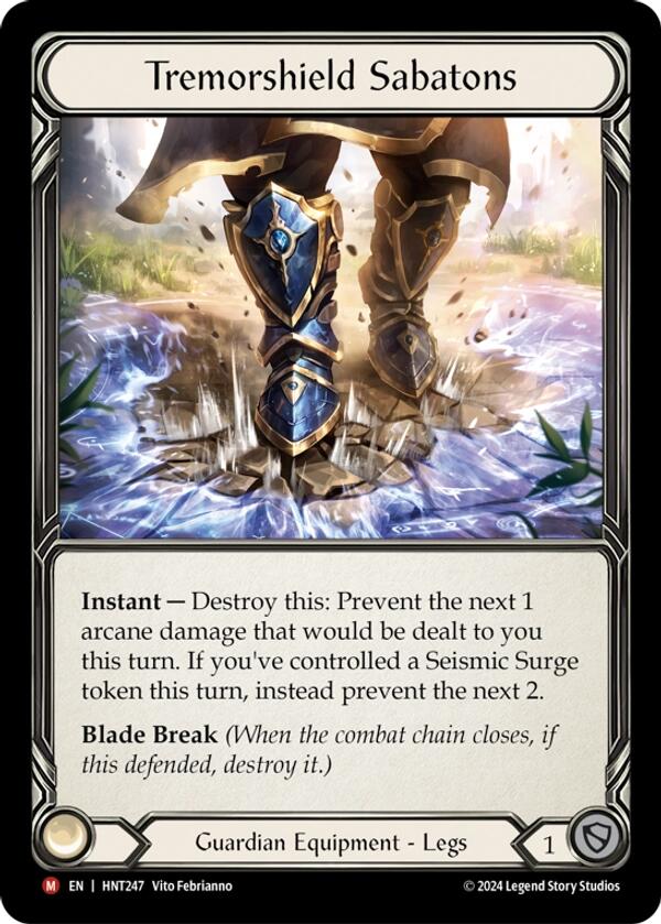 Tremorshield Sabatons [HNT247] (The Hunted)  Cold Foil | Chromatic Games