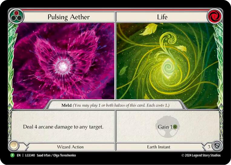 Pulsing Aether // Life [LGS340] (Promo)  Cold Foil | Chromatic Games