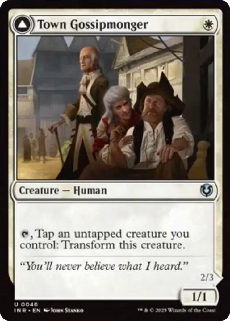 Town Gossipmonger // Incited Rabble [Innistrad Remastered] | Chromatic Games