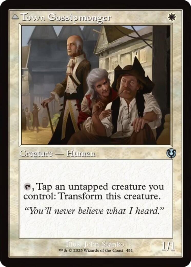 Town Gossipmonger // Incited Rabble (Retro Frame) [Innistrad Remastered] | Chromatic Games