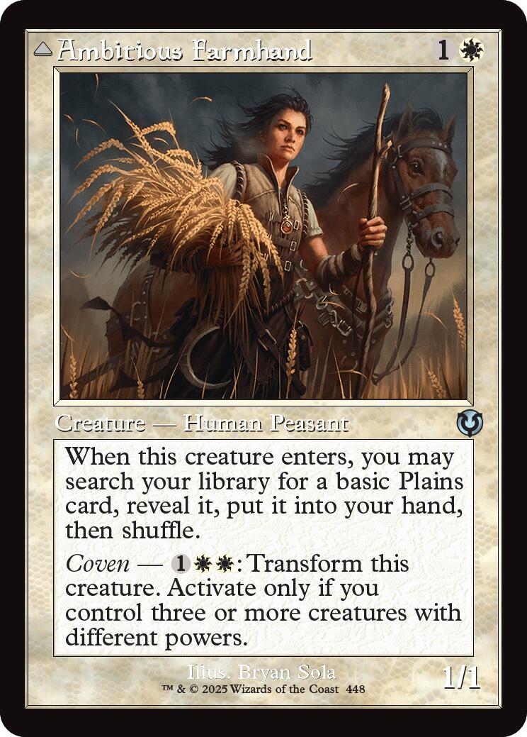 Ambitious Farmhand // Seasoned Cathar (Retro Frame) [Innistrad Remastered] | Chromatic Games