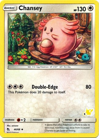 Chansey (46/68) (Pikachu Stamp #5) [Battle Academy 2020] | Chromatic Games