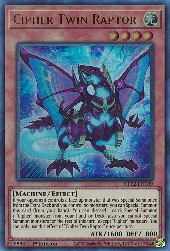 Cipher Twin Raptor [GFP2-EN109] Ultra Rare | Chromatic Games