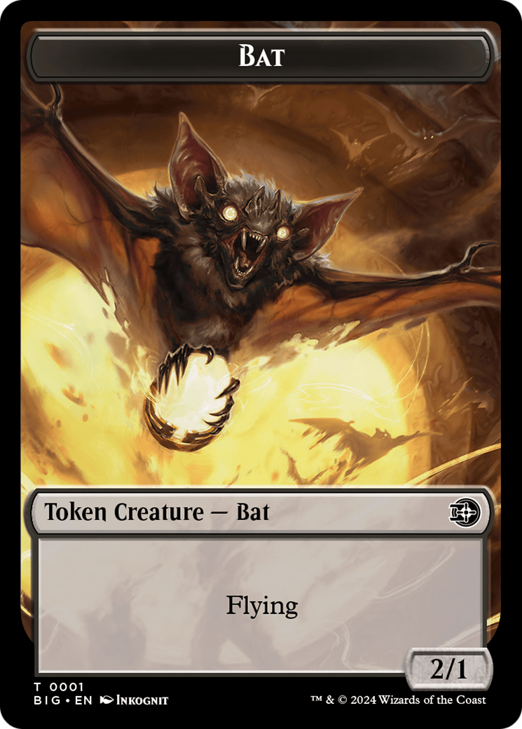 Treasure // Bat Double-Sided Token [Outlaws of Thunder Junction Tokens] | Chromatic Games