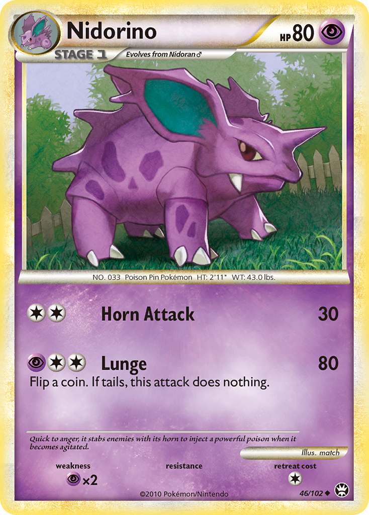 Nidorino (46/102) [HeartGold & SoulSilver: Triumphant] | Chromatic Games