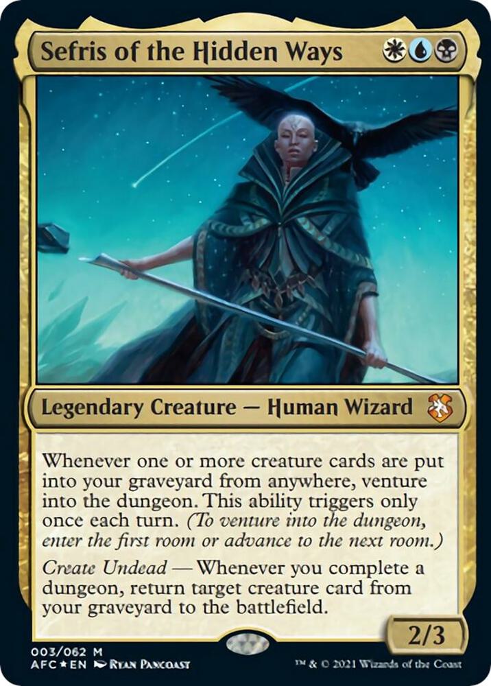 Sefris of the Hidden Ways Display Commander Thick Stock 3 (Commander: Adventures in the Forgotten Realms)  - Foil | Chromatic Games