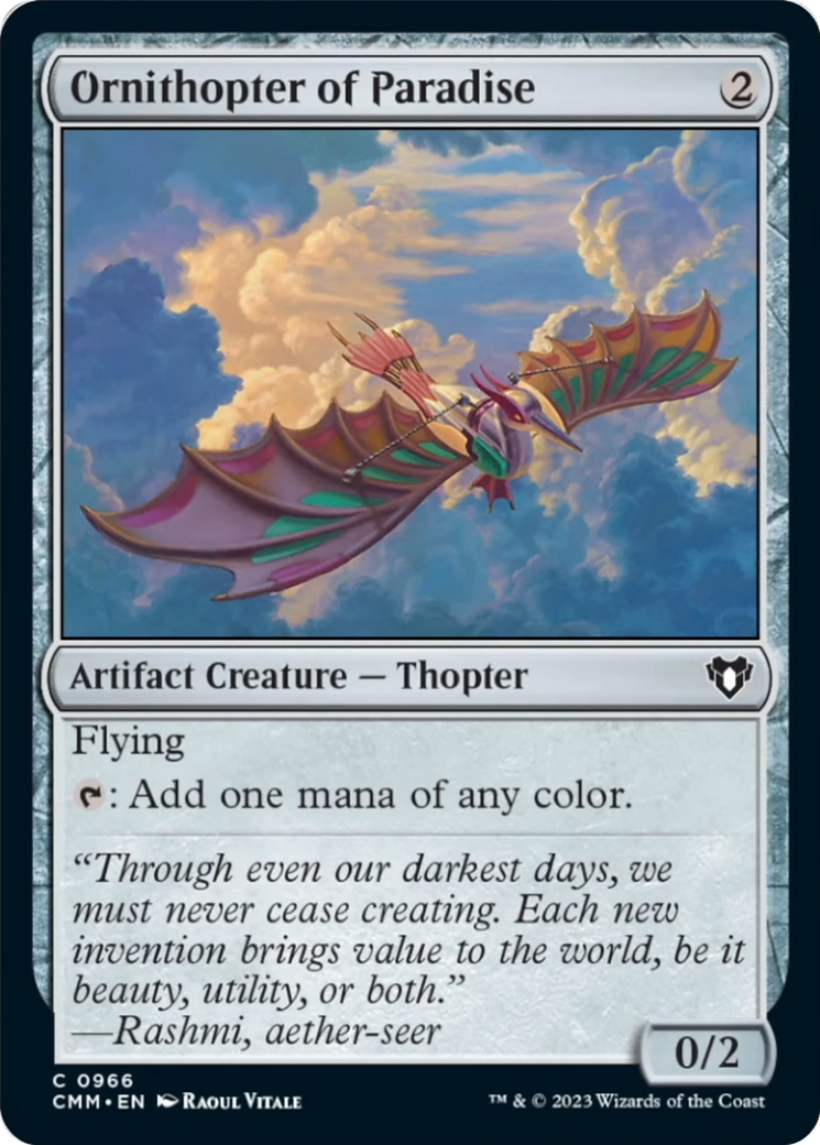 Ornithopter of Paradise [Commander Masters] | Chromatic Games