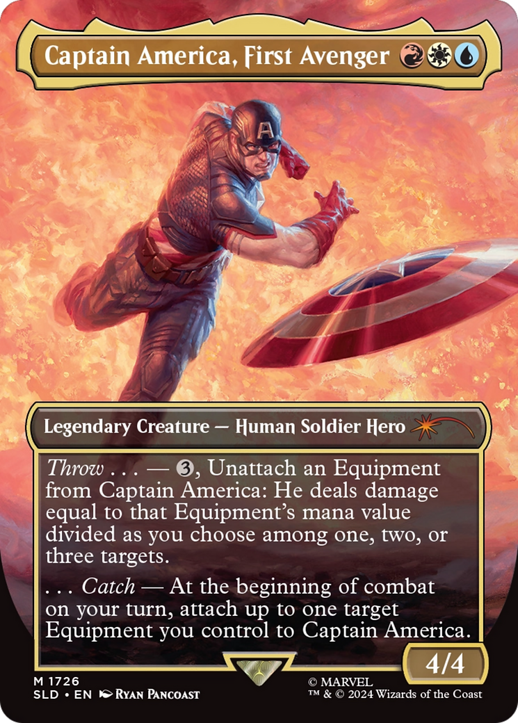 Captain America, First Avenger (Rainbow Foil) [Secret Lair Drop Series] | Chromatic Games