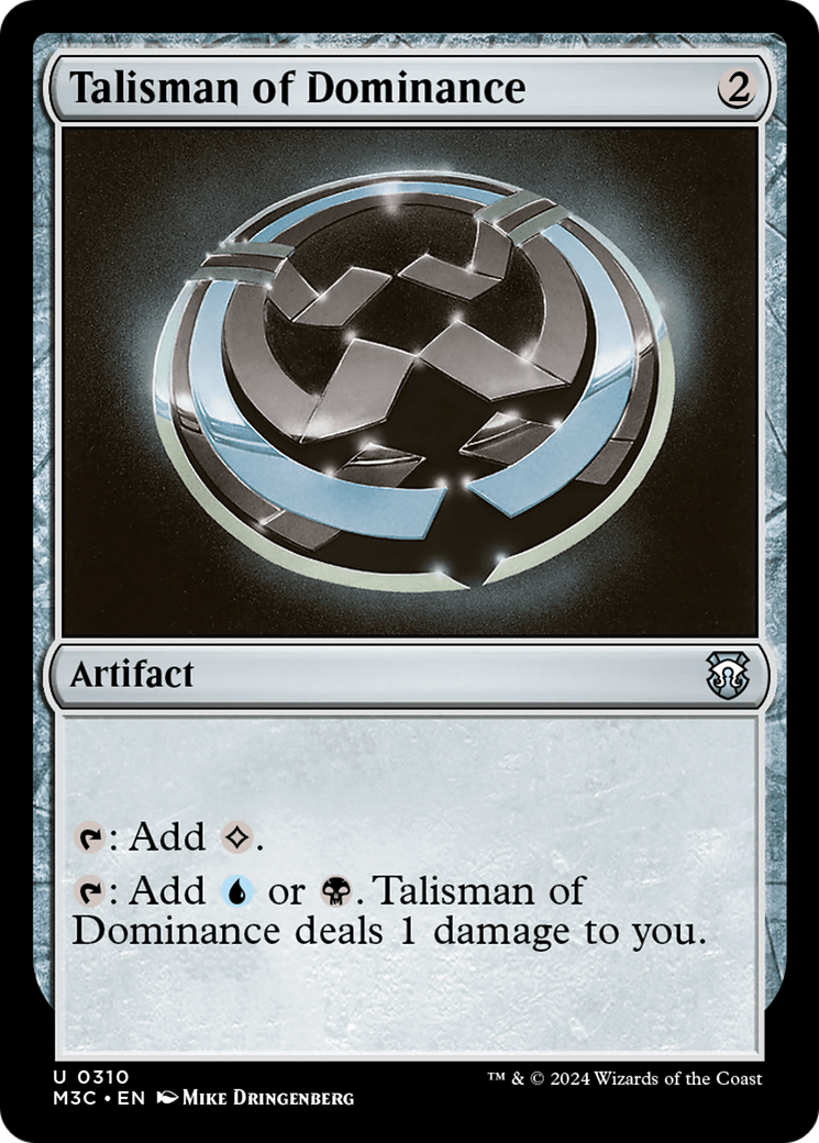 Talisman of Dominance (Ripple Foil) [Modern Horizons 3 Commander] | Chromatic Games