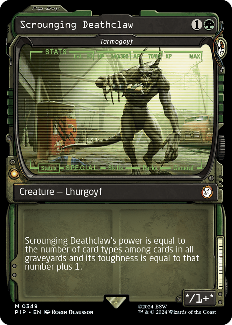 Scrounging Deathclaw - Tarmogoyf (Showcase) [Fallout] | Chromatic Games