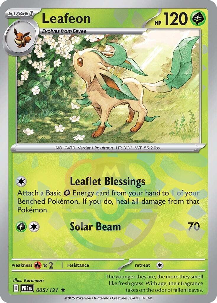 Leafeon (005/131) (Master Ball Pattern) [Scarlet & Violet: Prismatic Evolutions] | Chromatic Games