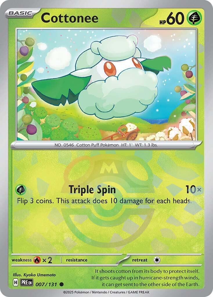 Cottonee (007/131) (Master Ball Pattern) [Scarlet & Violet: Prismatic Evolutions] | Chromatic Games