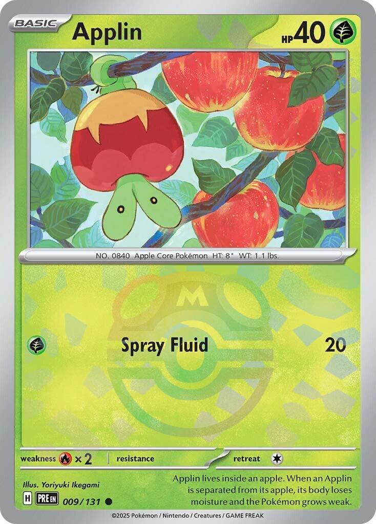 Applin (009/131) (Master Ball Pattern) [Scarlet & Violet: Prismatic Evolutions] | Chromatic Games