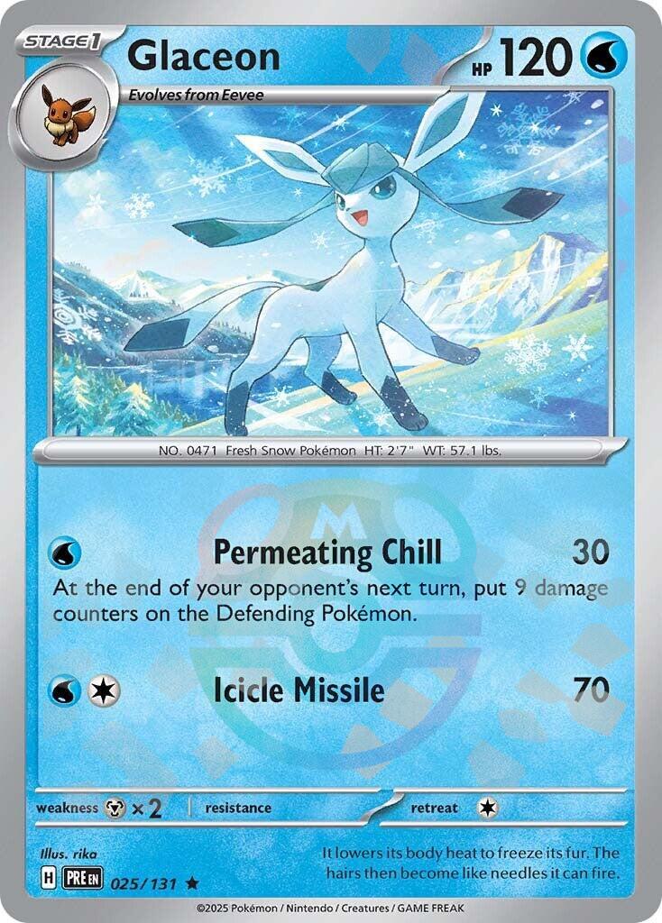 Glaceon (025/131) (Master Ball Pattern) [Scarlet & Violet: Prismatic Evolutions] | Chromatic Games