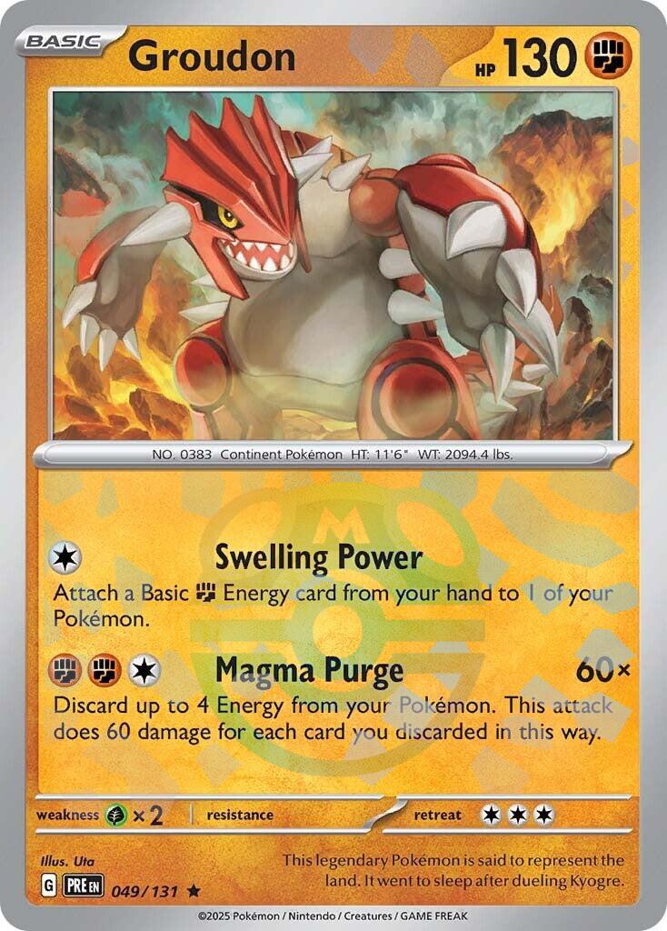 Groudon (049/131) (Master Ball Pattern) [Scarlet & Violet: Prismatic Evolutions] | Chromatic Games