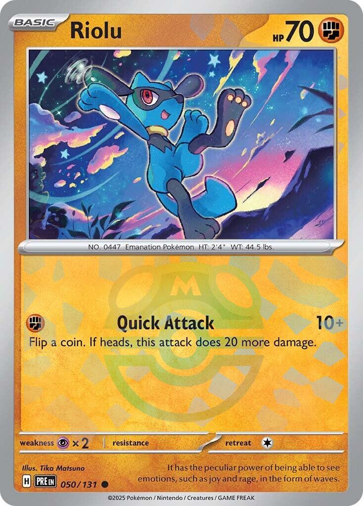 Riolu (050/131) (Master Ball Pattern) [Scarlet & Violet: Prismatic Evolutions] | Chromatic Games