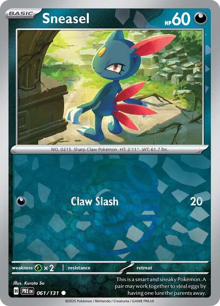 Sneasel (061/131) (Master Ball Pattern) [Scarlet & Violet: Prismatic Evolutions] | Chromatic Games