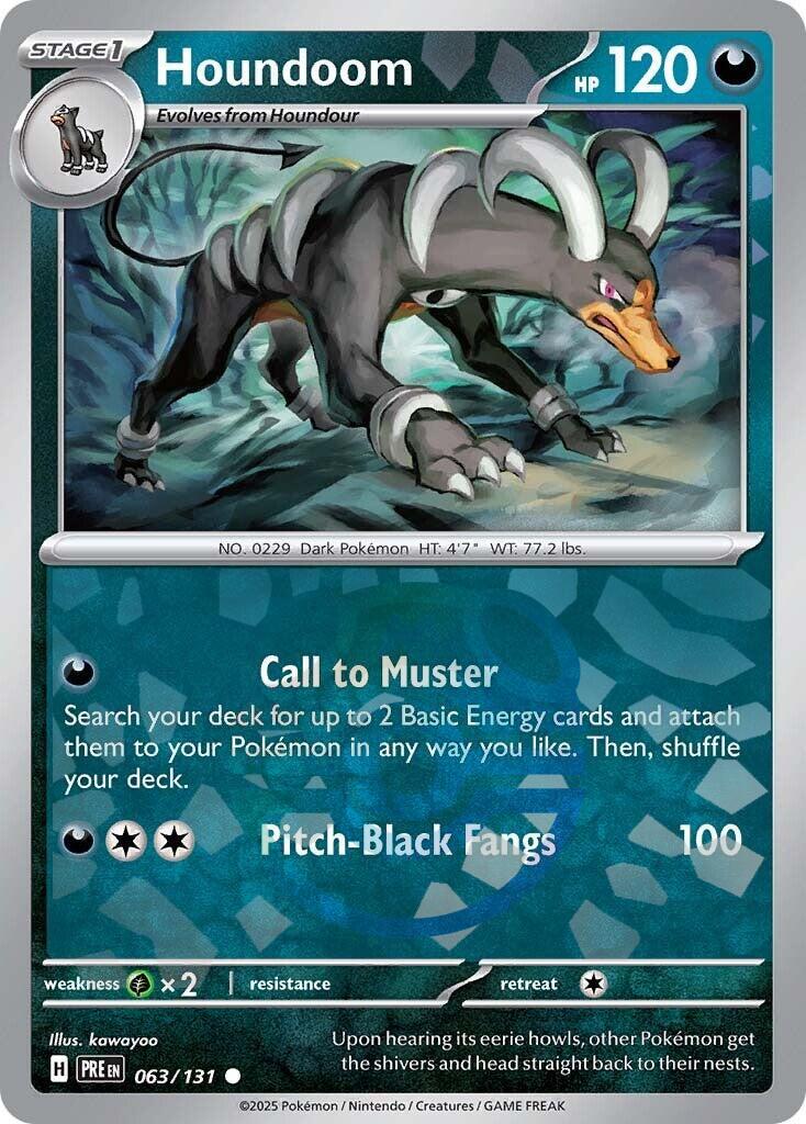 Houndoom (063/131) (Master Ball Pattern) [Scarlet & Violet: Prismatic Evolutions] | Chromatic Games