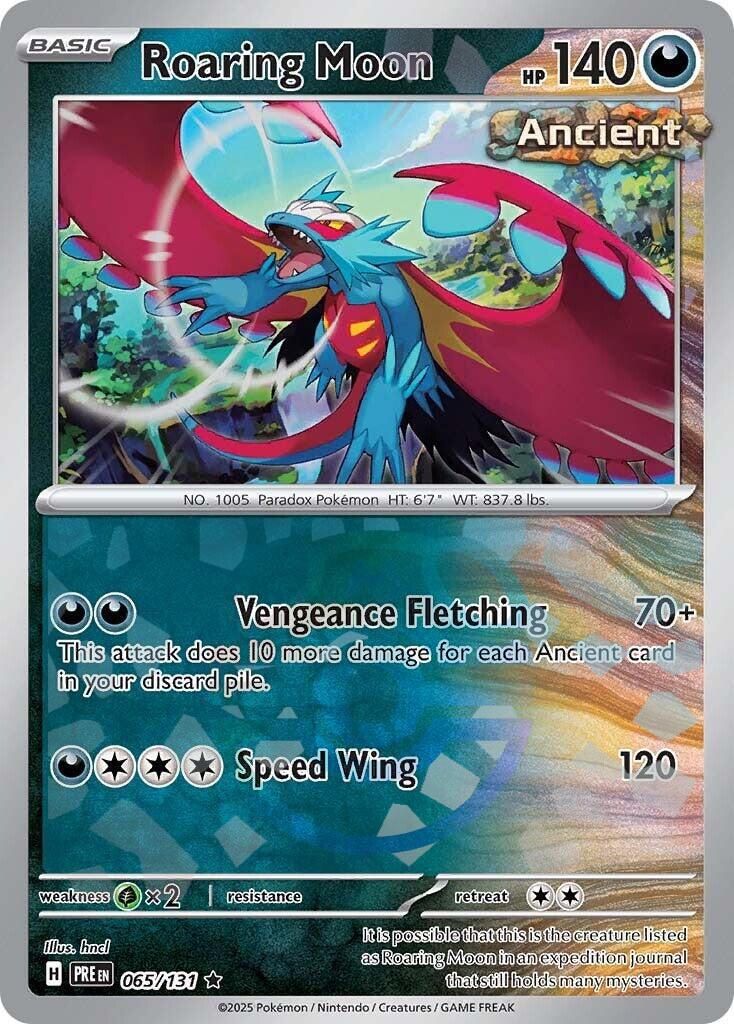 Roaring Moon (065/131) (Master Ball Pattern) [Scarlet & Violet: Prismatic Evolutions] | Chromatic Games