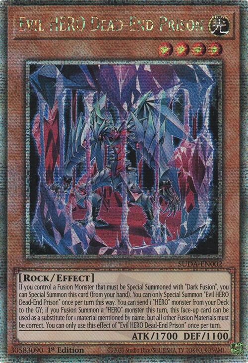 Evil HERO Dead-End Prison (Quarter Century Secret Rare) [SUDA-EN002] Quarter Century Secret Rare | Chromatic Games