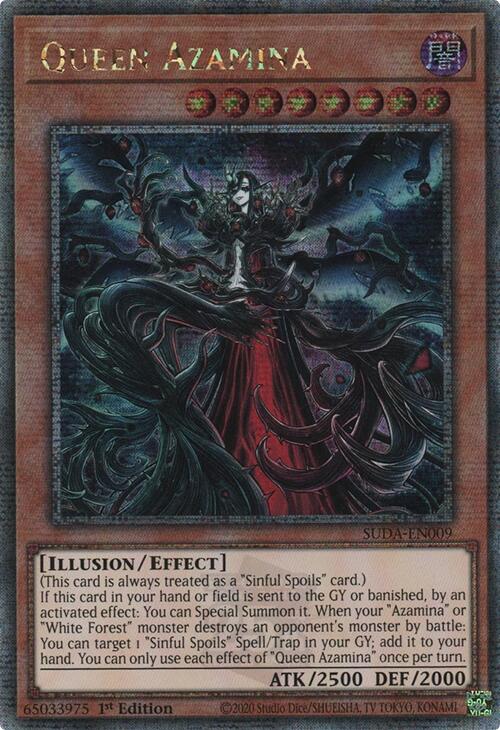 Queen Azamina (Quarter Century Secret Rare) [SUDA-EN009] Quarter Century Secret Rare | Chromatic Games