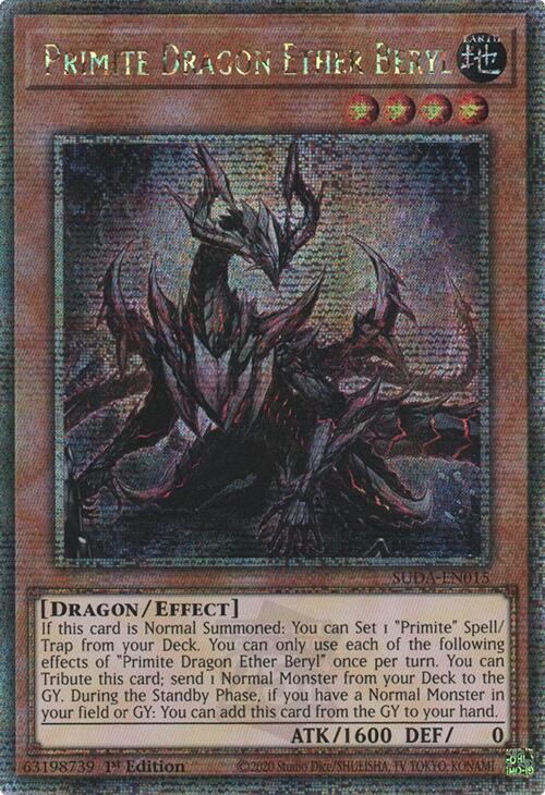 Primite Dragon Ether Beryl (Quarter Century Secret Rare) [SUDA-EN015] Quarter Century Secret Rare | Chromatic Games