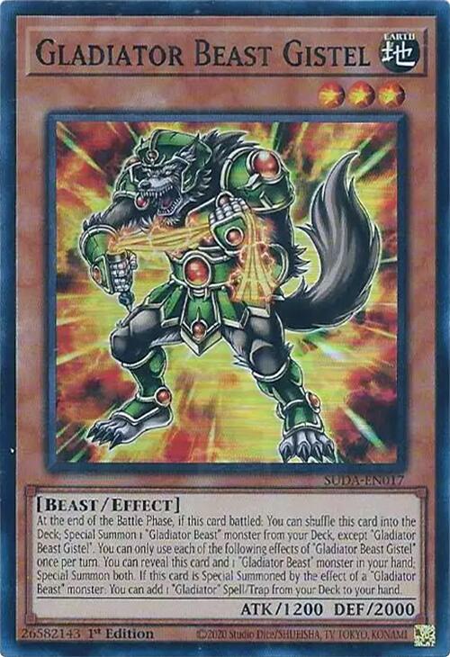 Gladiator Beast Gistel [SUDA-EN017] Super Rare | Chromatic Games