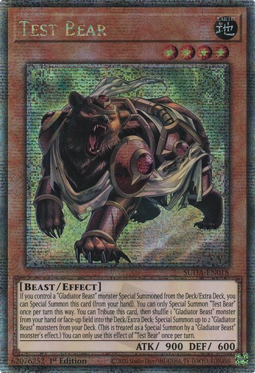 Test Bear (Quarter Century Secret Rare) [SUDA-EN018] Quarter Century Secret Rare | Chromatic Games