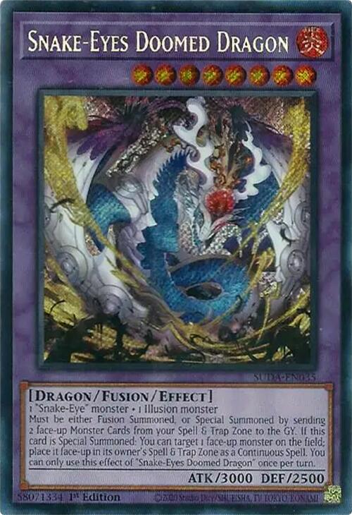 Snake-Eyes Doomed Dragon [SUDA-EN035] Secret Rare | Chromatic Games