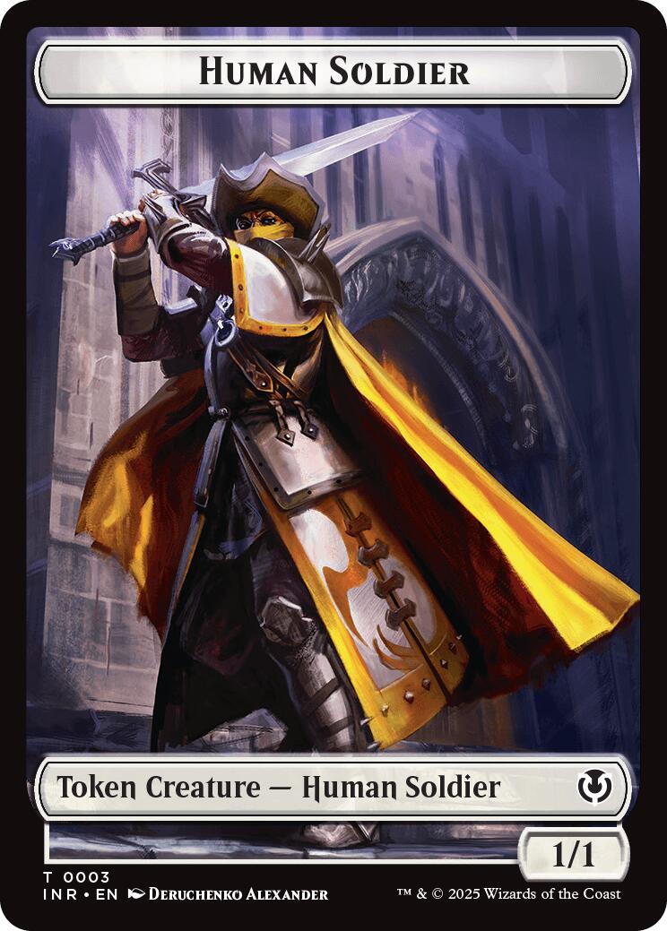 Human Soldier (0003) // Clue Double-Sided Token [Innistrad Remastered Tokens] | Chromatic Games