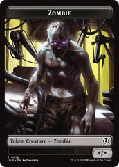 Zombie (0011) // Zombie (0012) Double-Sided Token [Innistrad Remastered Tokens] | Chromatic Games