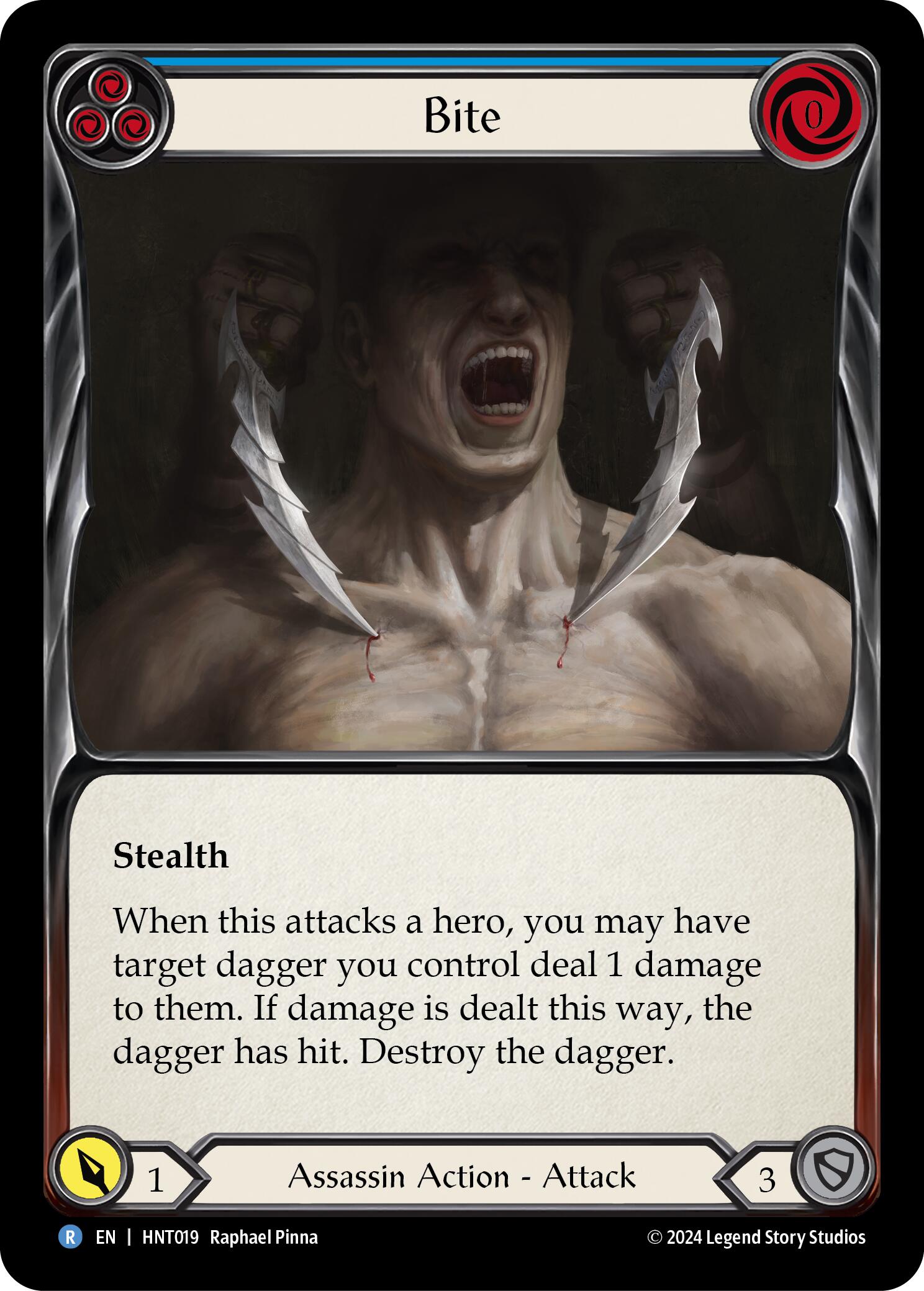 Bite (Blue) [HNT019] (The Hunted)  Rainbow Foil | Chromatic Games