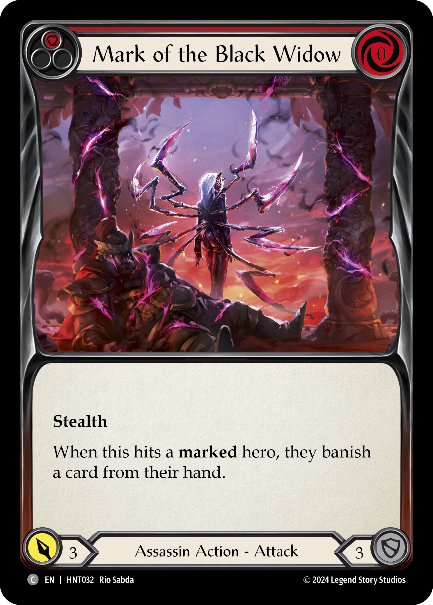 Mark of the Black Widow (Red) [HNT032] (The Hunted)  Rainbow Foil | Chromatic Games