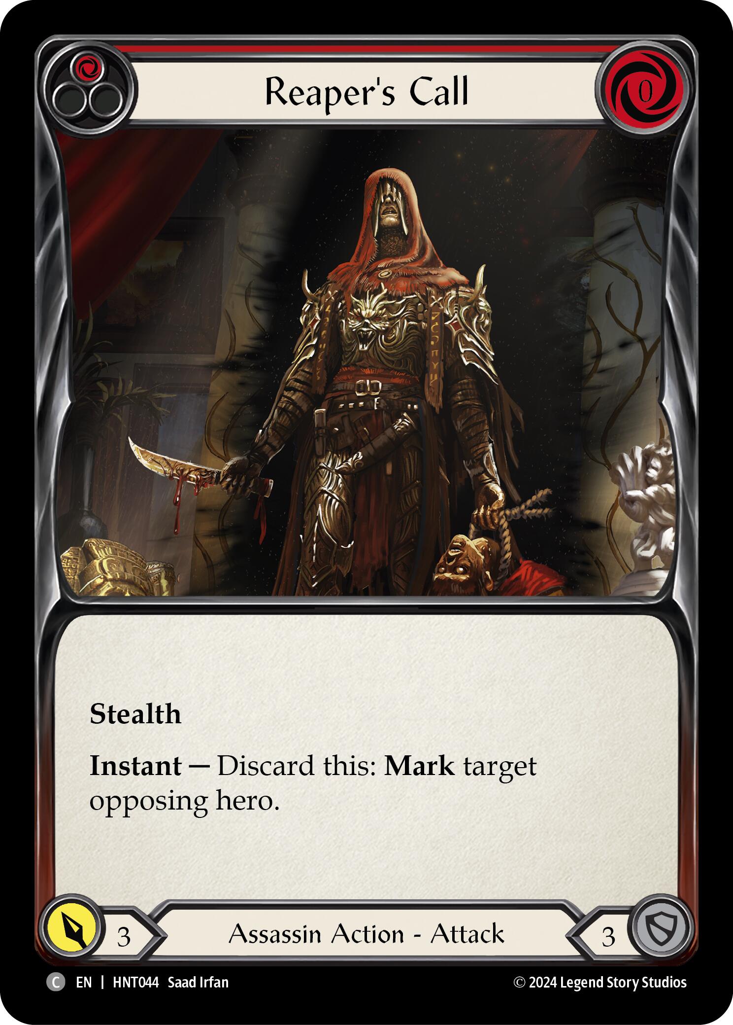 Reaper's Call (Red) [HNT044] (The Hunted)  Rainbow Foil | Chromatic Games