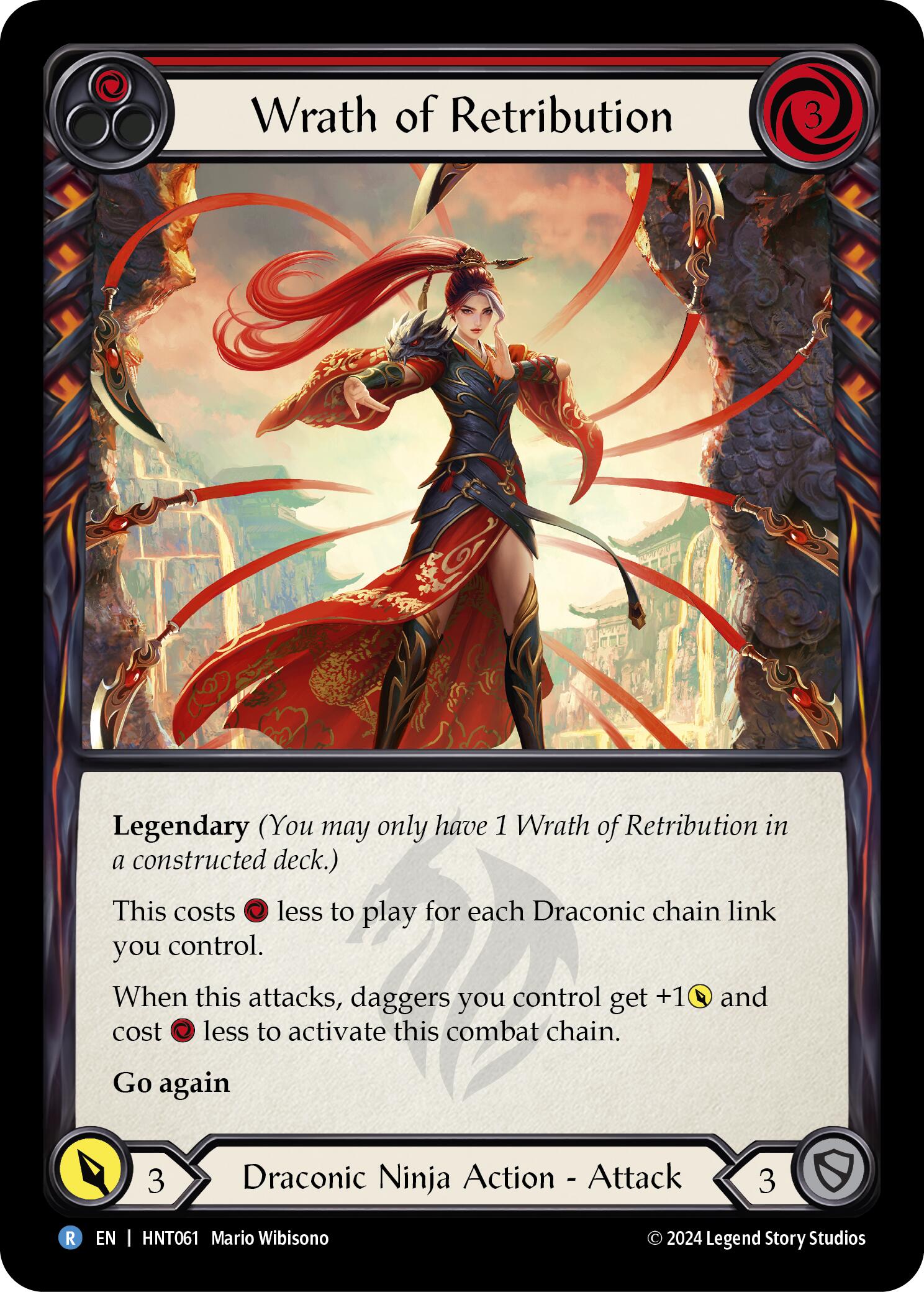 Wrath of Retribution (Red) [HNT061] (The Hunted)  Rainbow Foil | Chromatic Games