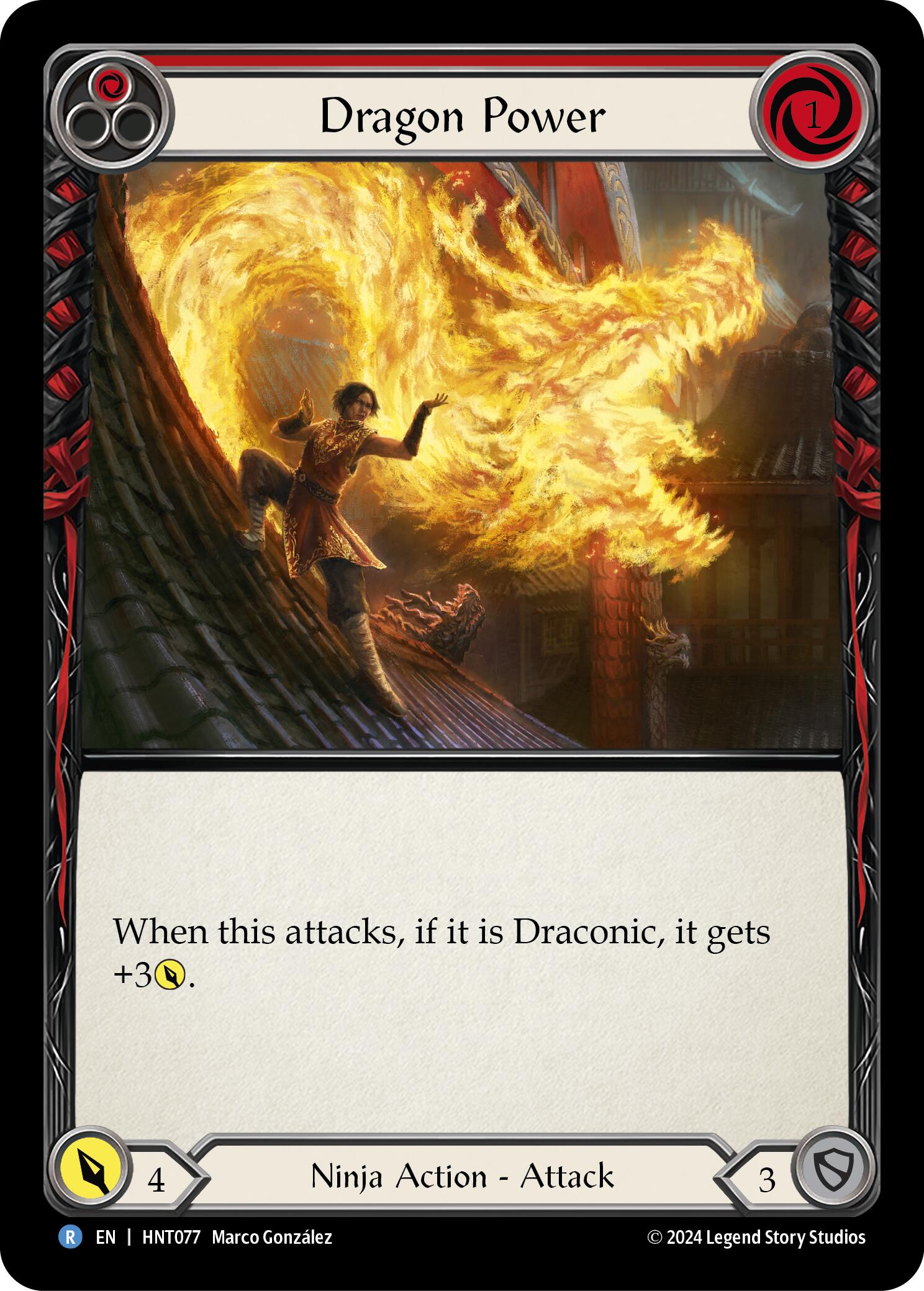 Dragon Power (Red) [HNT077] (The Hunted)  Rainbow Foil | Chromatic Games
