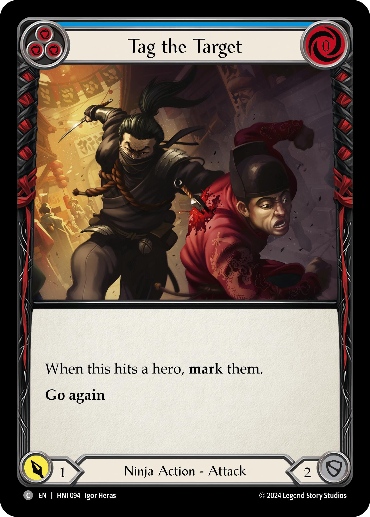 Tag the Target (Blue) [HNT094] (The Hunted)  Rainbow Foil | Chromatic Games