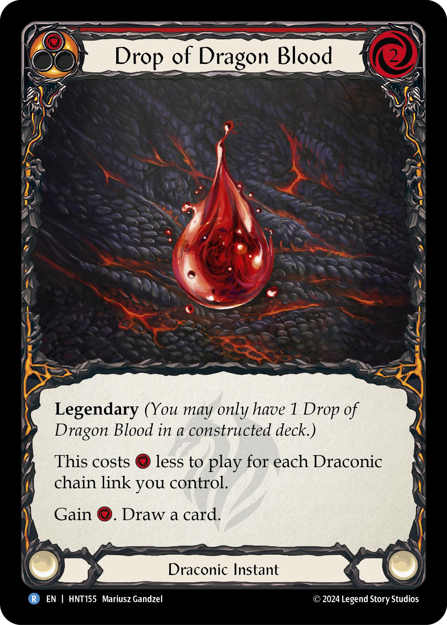 Drop of Dragon Blood (Red) [HNT155] (The Hunted)  Rainbow Foil | Chromatic Games