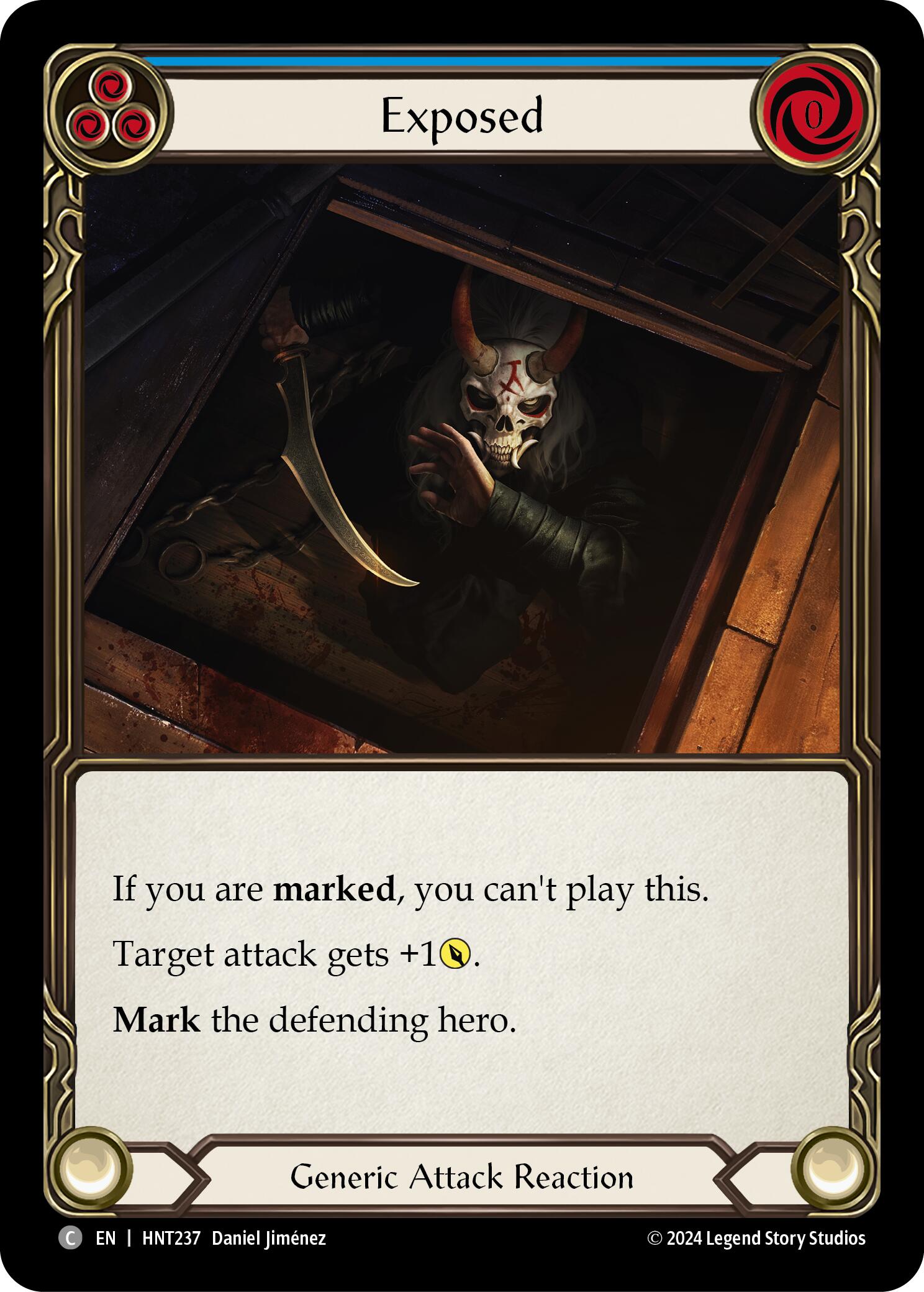 Exposed (Blue) [HNT237] (The Hunted)  Rainbow Foil | Chromatic Games