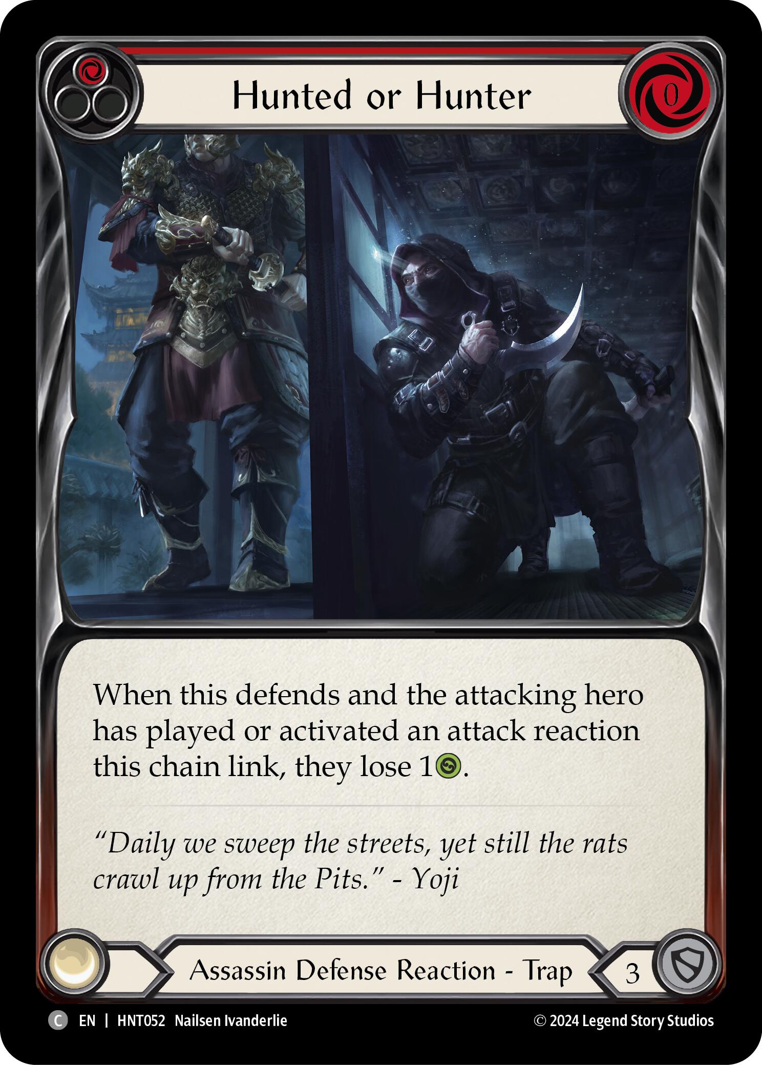 Hunted or Hunter (Red) [HNT052] (The Hunted)  Rainbow Foil | Chromatic Games