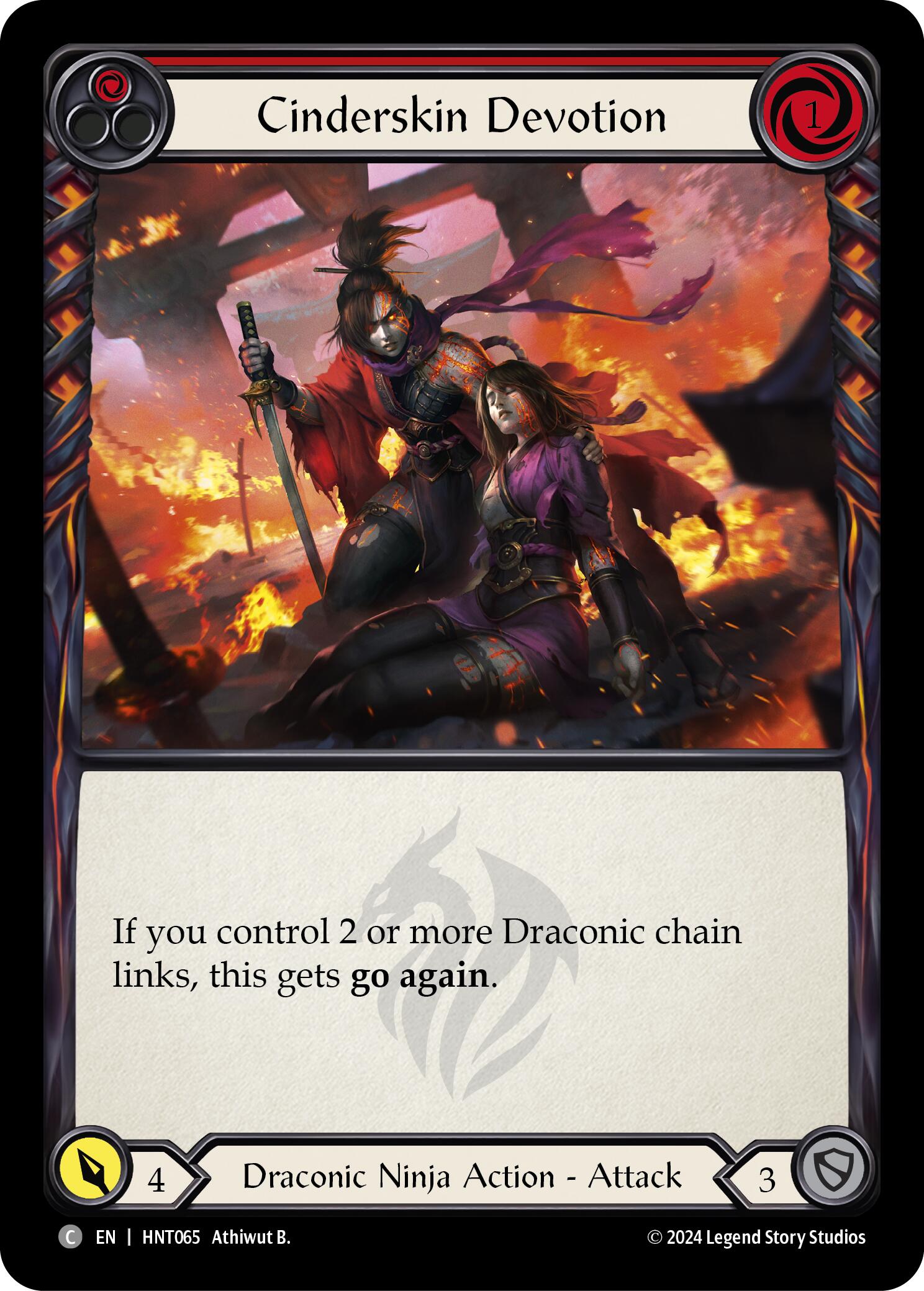 Cinderskin Devotion (Red) [HNT065] (The Hunted) | Chromatic Games