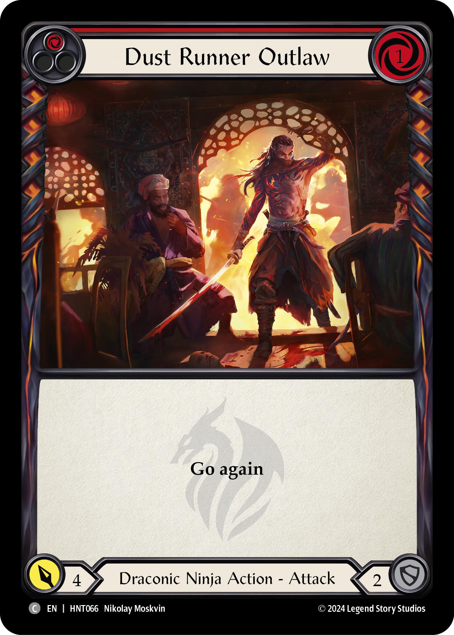 Dust Runner Outlaw (Red) [HNT066] (The Hunted)  Rainbow Foil | Chromatic Games